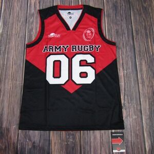 Samurai NEW NWT Mens Medium Army Rugby Union Jersey Red Black